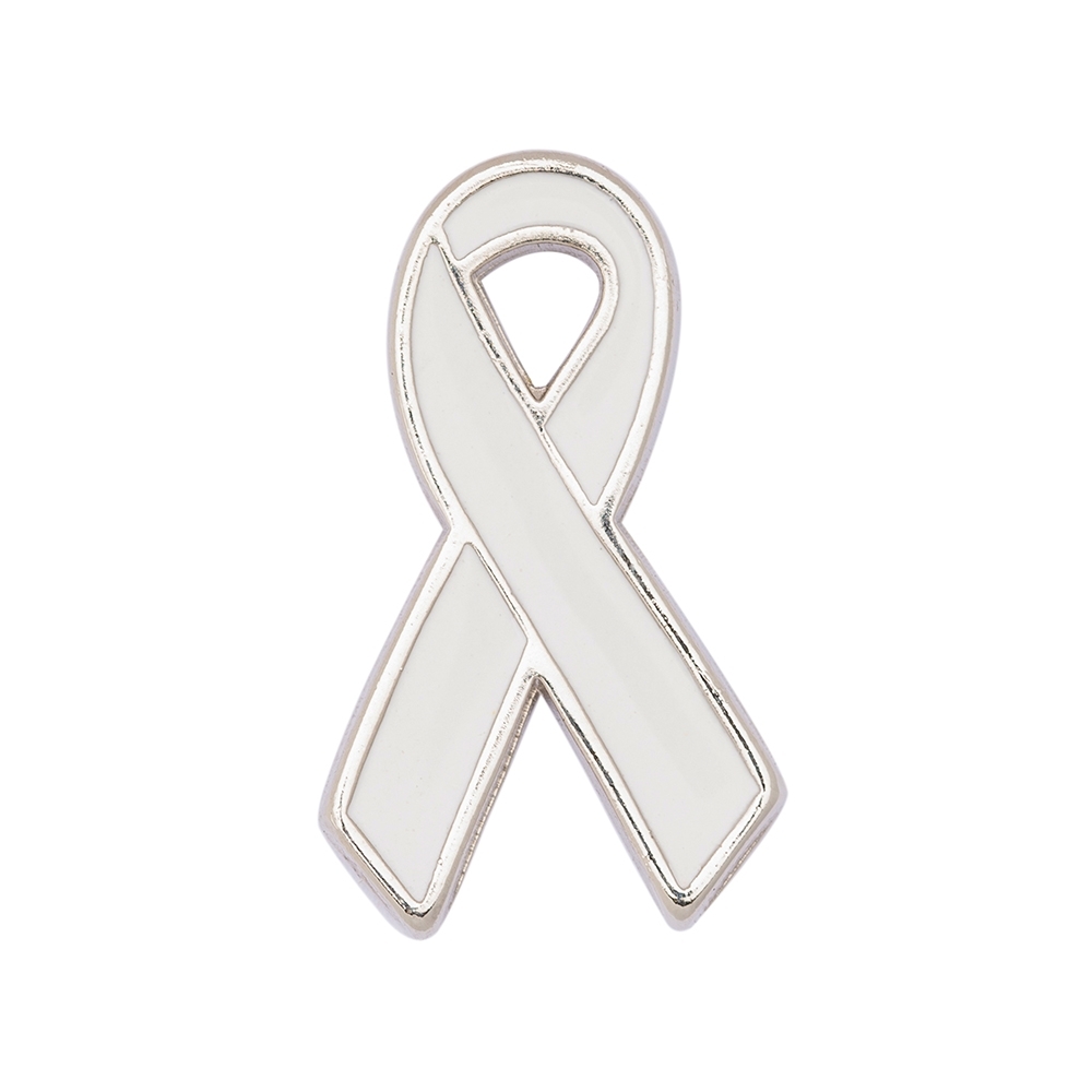 Pin Laço Branco Níquel-PINPINILCBR